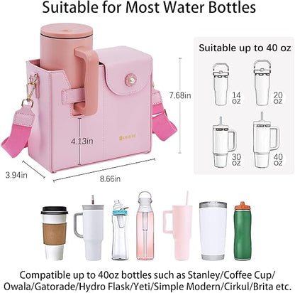 Stanley Cup Purse.Stanley Purse Cup Holder Bag.Water Bottle Holder. Bag with Water Bottle Pocket