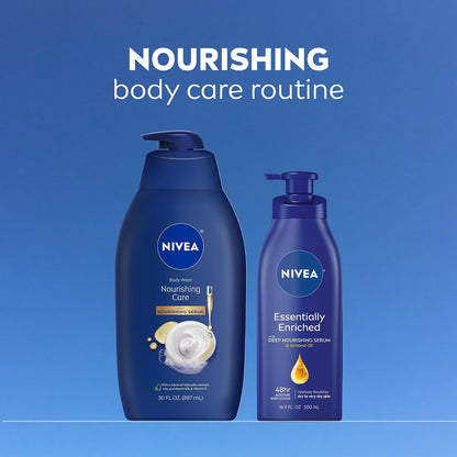NIVEA Nourishing Care Body Wash with Nourishing Serum, 30 Fl Oz (Pack of 6)