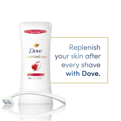 Dove Advanced Care Antiperspirant Deodorant for Women Revive 72 hour sweat and odor protection 2.6 oz (Packaging May Vary) (Pack of 12)
