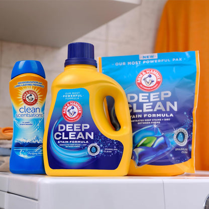 ARM & HAMMER Deep Clean Stain Formula Laundry Detergent Paks, 21 Count