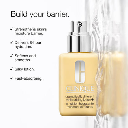 Clinique Dramatically Different Moisturizing Lotion+ | Hydrating Face Moisturizer With Glycerin and Urea | Strengthens Skin Barrier | Step 3 in 3-Step Skin Care Routine