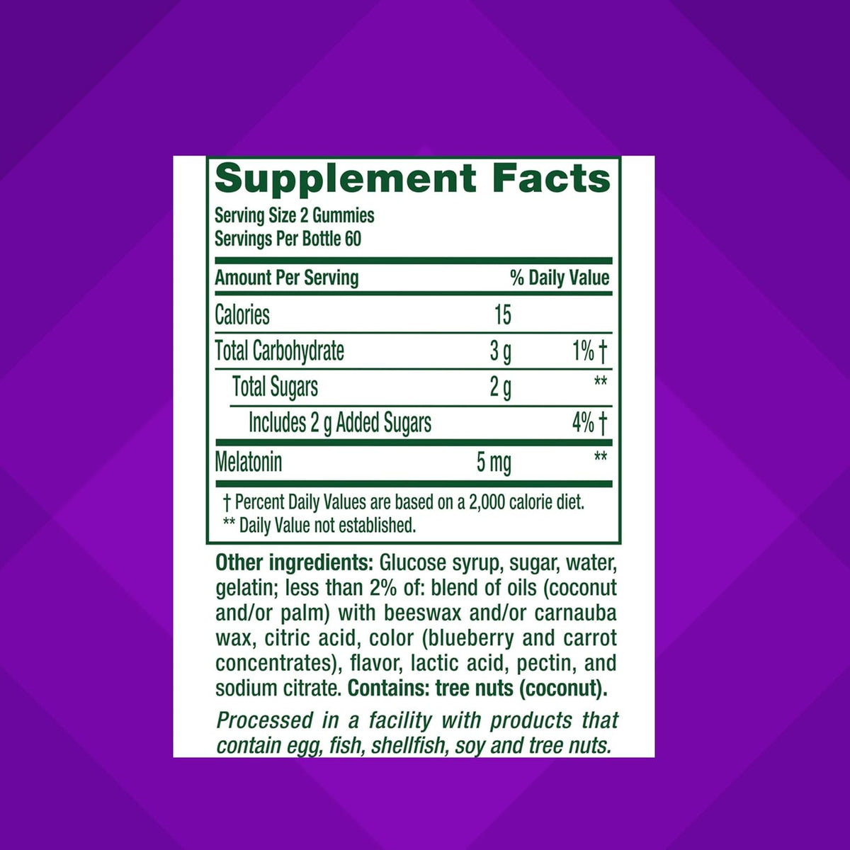 Vitafusion Melatonin Gummies 5mg Per 2 Gummies | 120 Count