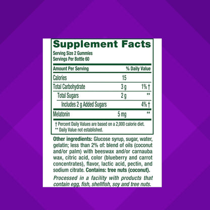 Vitafusion Melatonin Gummies 5mg Per 2 Gummies | 120 Count
