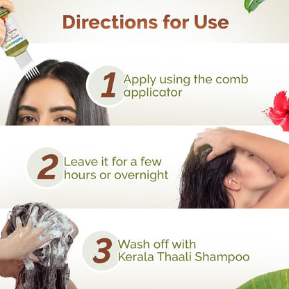 Mamaearth Kerala Thaali Hair Oil with Hibiscus, 150ml | Suitable for regular hair care routines.