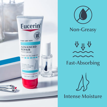Eucerin Advanced Repair Foot Cream with Urea, Multipack, 12 x 3 OZ