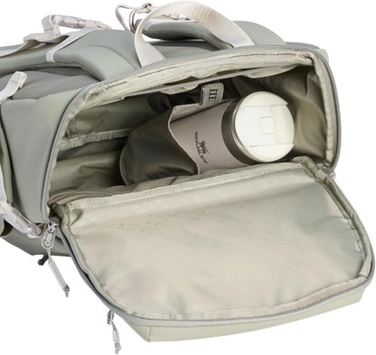 STANLEY Vitalize Backpack | Gym, Work & Travel Bag with Laptop Sleeve | Expandable Bottom Compartment | Tumbler & Water Bottle Pockets | Durable Recycled Fabric | Sage Grey