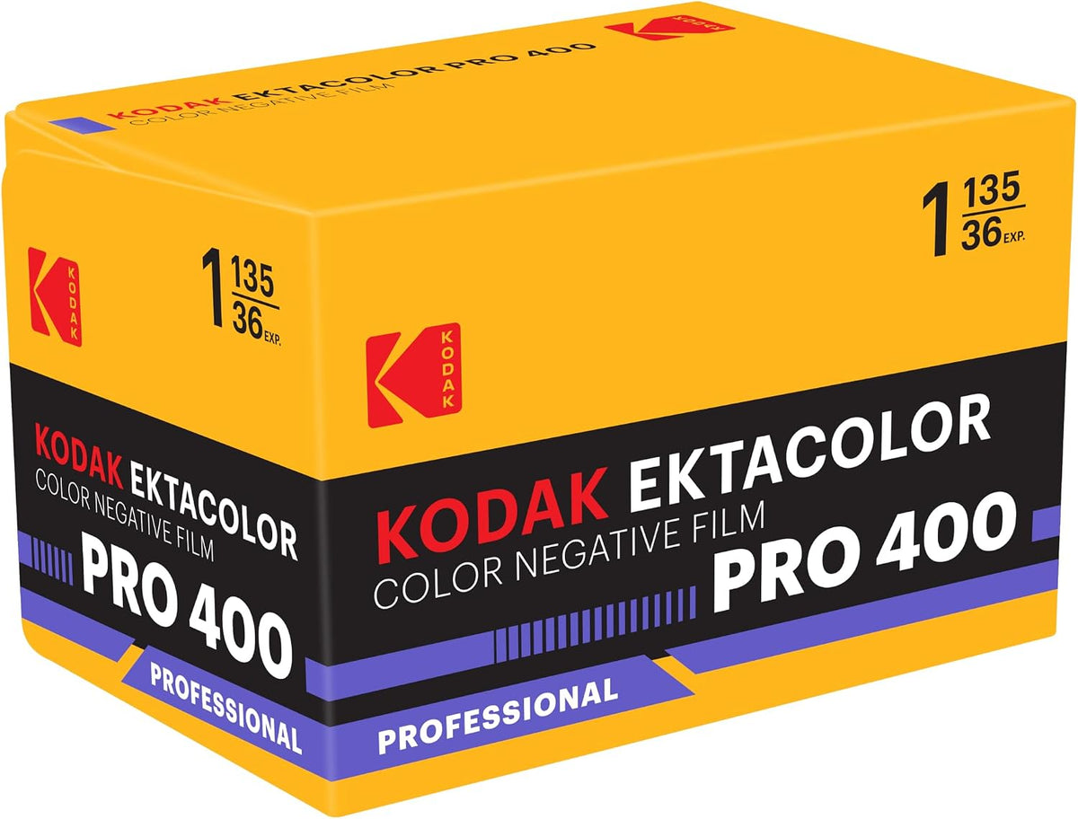 Kodak Ektacolor PRO 400 Color Negative Film | 35mm Roll Film (36 Exposures) 5 Rolls + Cloth