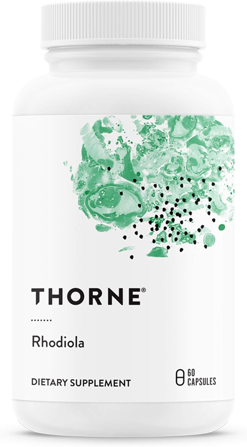 THORNE - Adaptogen & Adrenal Support Bundle - Natural Solutions for Coping with Stress - Rhodiola and Adrenal Cortex - 60 Servings