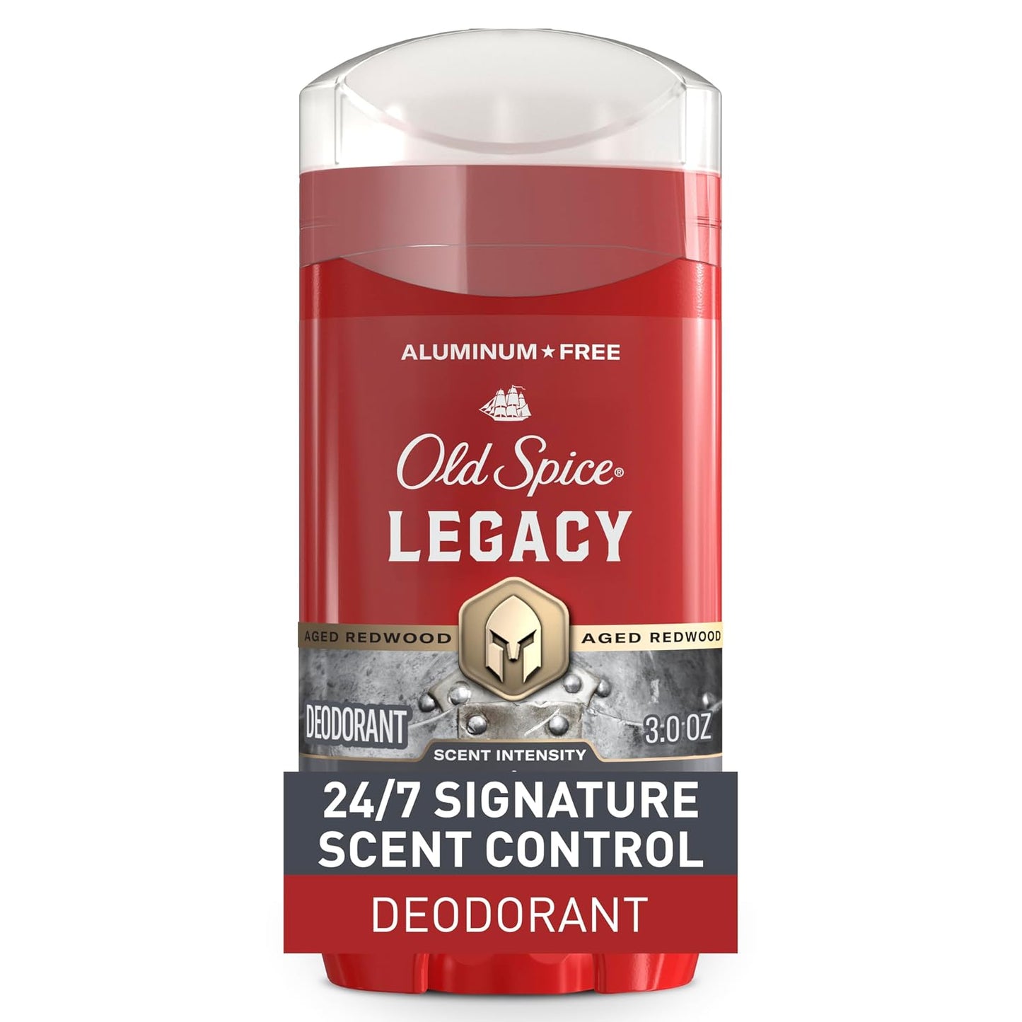 Old Spice Aluminum Free Deodorant for Men, 24/7 Odor Protection, 24/7 Signature Scent & Lasting Freshness, Goes on Clean, Legacy with Coconut, Pine & Cedar Scent, 3.0 oz