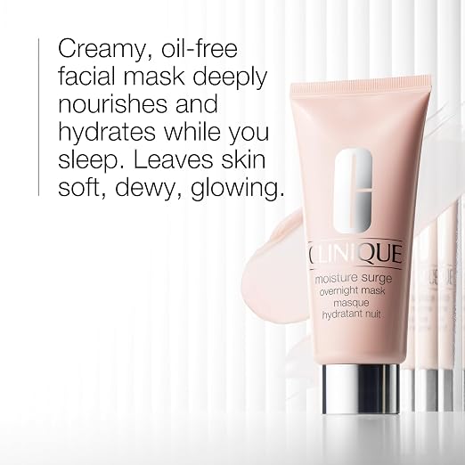 Clinique Hydration Heroes Gift Set | Moisture Surge 100H Moisturizer | Moisture Surge Overnight Mask | Lip Treatment | Hydrating + Glow | Includes 3 Travel Size Pieces