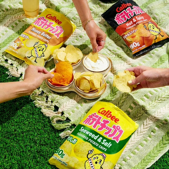 Calbee Potato Chips Seaweed & Salt Flavored 2.8 oz