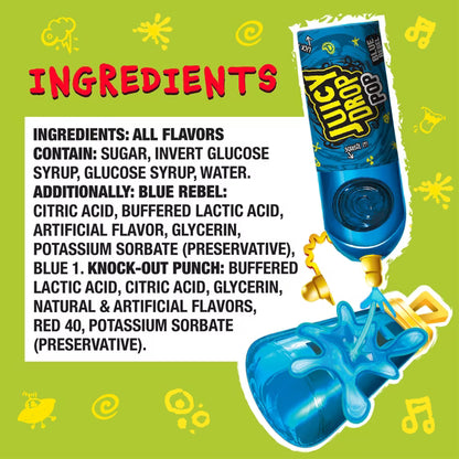 Juicy Drop Pop Variety Pack, Assorted Flavors Sweet Lollipops with Sour Liquid Candy, 0.92 Oz, 4 Count