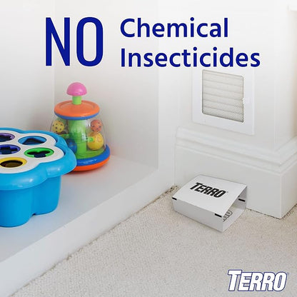 TERRO Spider & Insect Trap T3206 Sticky Glue Traps for Roaches, Spiders, Ants, Cockroaches, Crickets - Indoor Bug Catcher Pest Control Traps, 4.25 in in (Pack of 120)