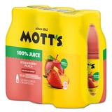 Mott's 100% Strawberry Peach Juice, 8 Fluid Ounce, 6 Count Bottles