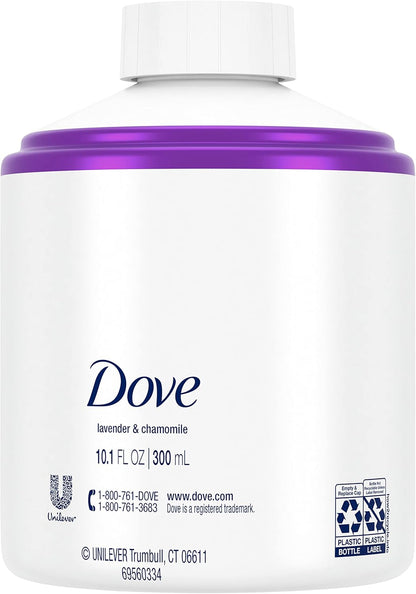 Dove Nourishing Foaming Hand Wash Touchless Dispenser Refill Lavender and Chamomile Moisturizing Hand Wash for Lasting Nourishment 10.1 oz 6-pack
