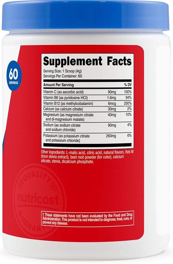 Nutricost Electrolyte Complex Powder (60 Servings, Fruit Punch)