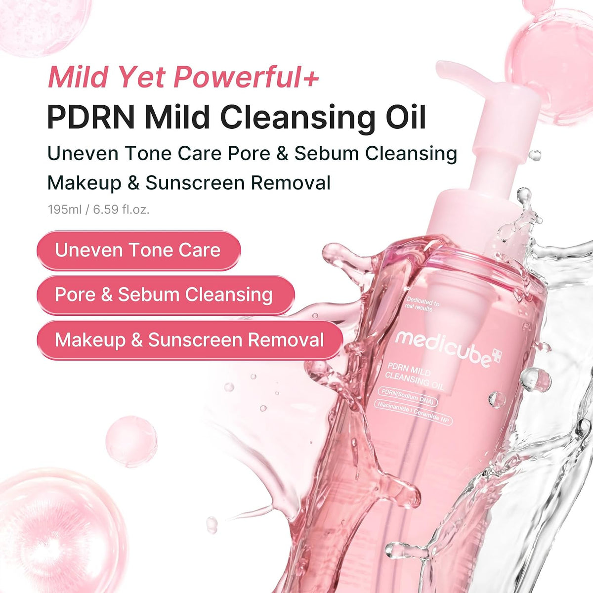 medicube PDRN Uneven Skin Care Duo - PDRN Cleansing Oil & Toner Pads