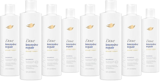 Dove Shampoo Intensive Repair for Damaged Hair with Bio-Protein Care Technology and Amino Serum 12 Fl Oz,(Pack of 8)