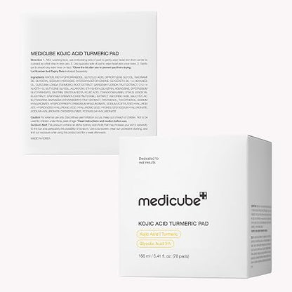 medicube Toner Pads Kojic Acid Turmeric Clarifying Pad for Troubled Skin