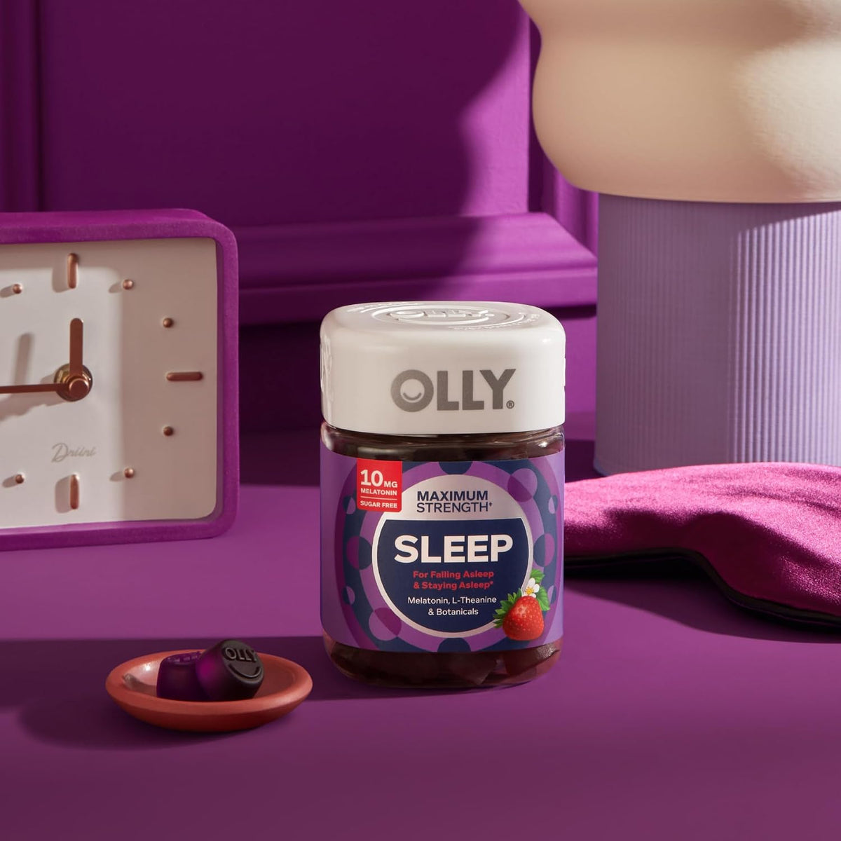 OLLY Maximum Strength Sleep Support Supplement, 10 mg Melatonin - 50 Count