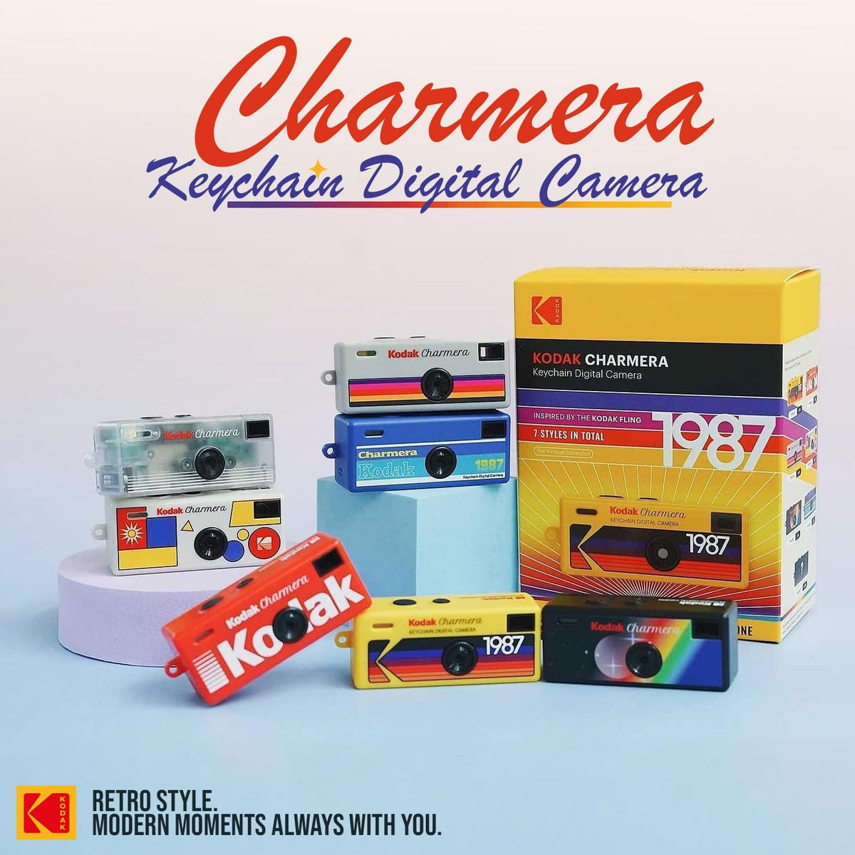 Kodak Charmera Key Chain Digital Camera Bundle