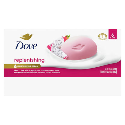 Dove Bar Soap Dragon Fruit for Deep Nourishment for Calm,Replenished Skin 3.75 oz,(Pack of 12)