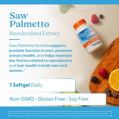 Doctor's BEST Saw Palmetto Extract Supplement, Non GMO, 60 Ct Softgels