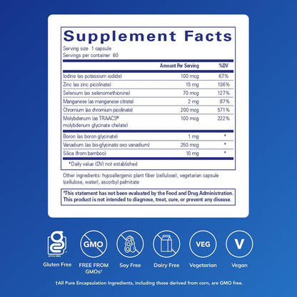 Pure Encapsulations Trace Minerals, 60 Capsules