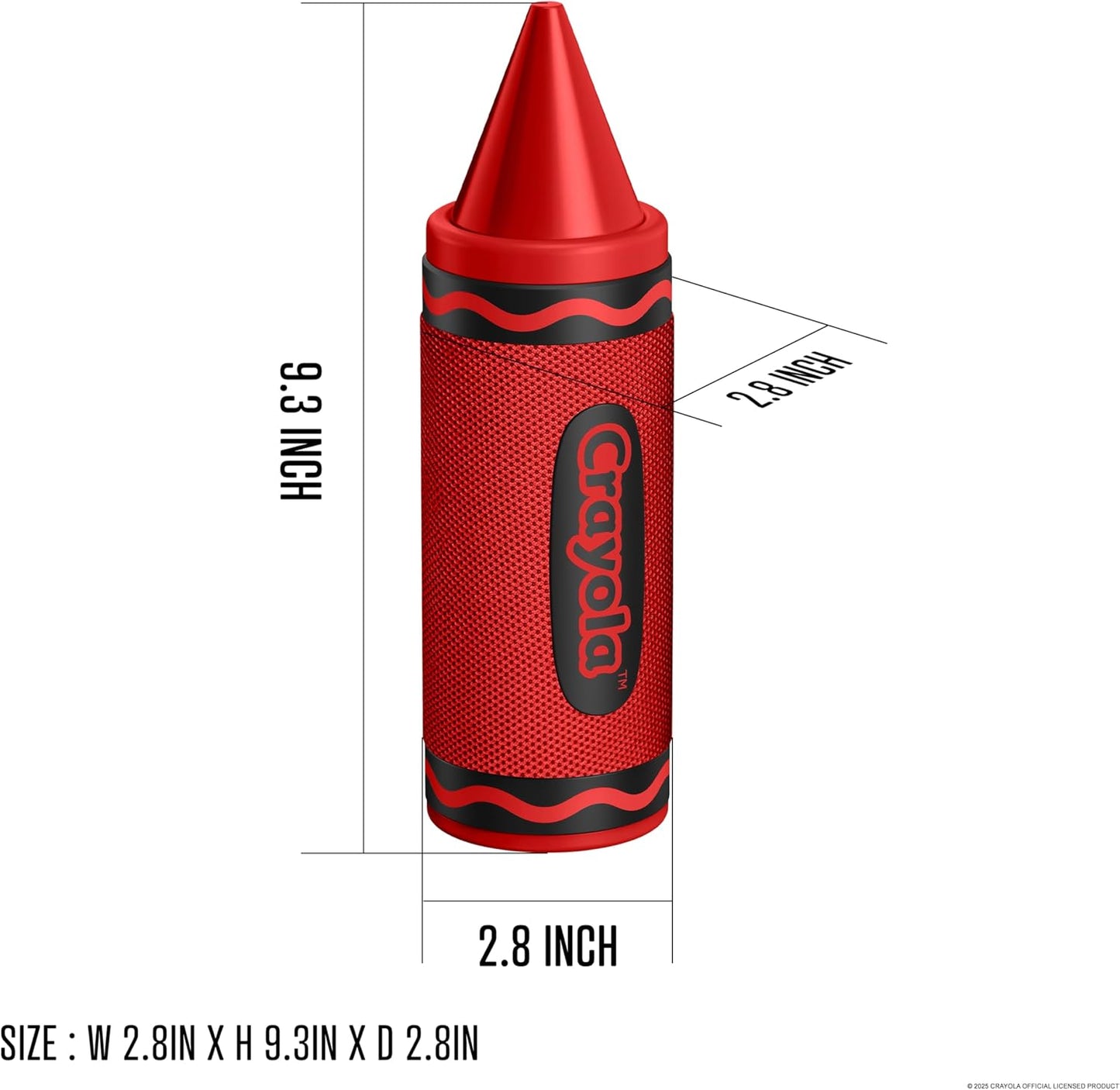 Crayola Kids Crayon Speakers Bluetooth, Portable Bluetooth Speakers | 20W Peak Power HD Sound, Mini Bluetooth Speaker Wireless with TWS Pairing BT 5.3, FM Radio Home/Party/Outdoor/Travel