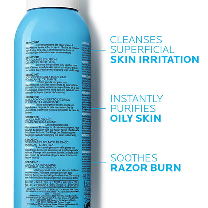 La Roche-Posay Serozinc Zinc Face Toner for Oily Skin, Face Spray, 5oz