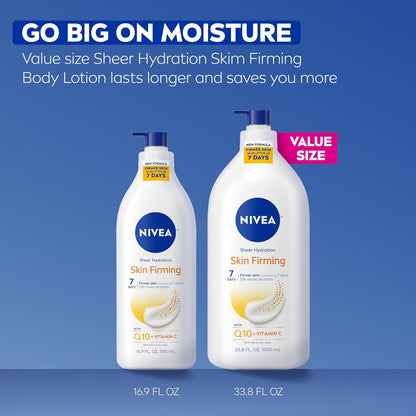 NIVEA Sheer Hydration Skin Firming Body Lotion, 33.8 Fl Oz (Pack of 9)