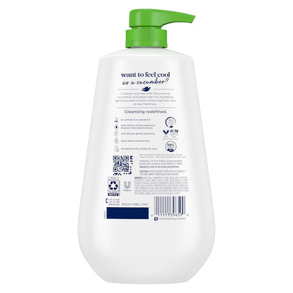 Dove 24hr Lotion Body Wash Refresh Cucumber & Green Tea, 30.6 oz | Hydrating body wash with MicroMoisture and a refreshing spa-inspired scent