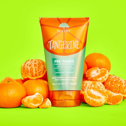 Tree Hut Tangerine Shave Prep Polish, Gently Soothe & Prep Skin, Exfoliating Shave Essential, 7 fl oz.
