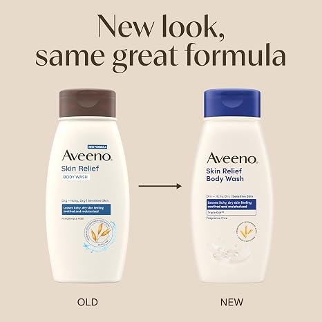 Aveeno Skin Relief Body Wash, Fragrance-Free, 12 fl. oz