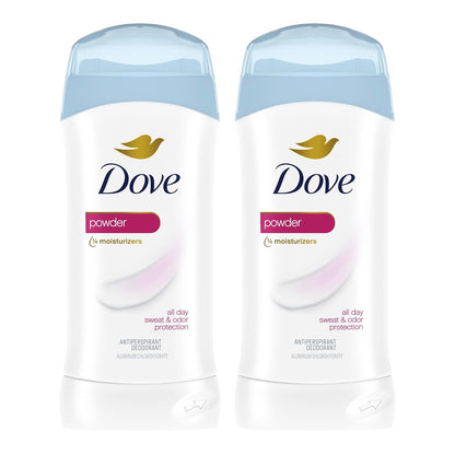 Dove Antiperspirant Invisible Solid, Scent: Powder, Size: 2.6 oz (2 Pack)