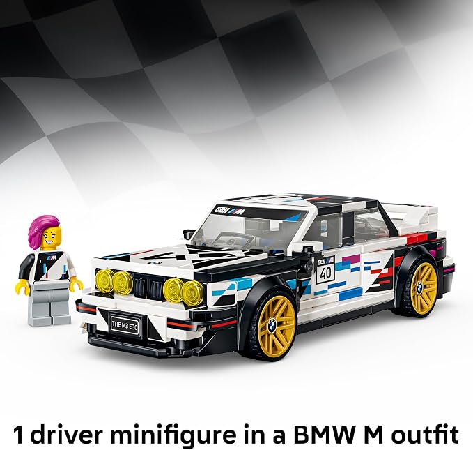 LEGO Speed Champions BMW M3 (E30) 77263 | Building Toy for Boys & Girls, Ages 9+, Detailed Toy Car for Kids, Play or Display Model, 358 pieces, Gift for Birthdays
