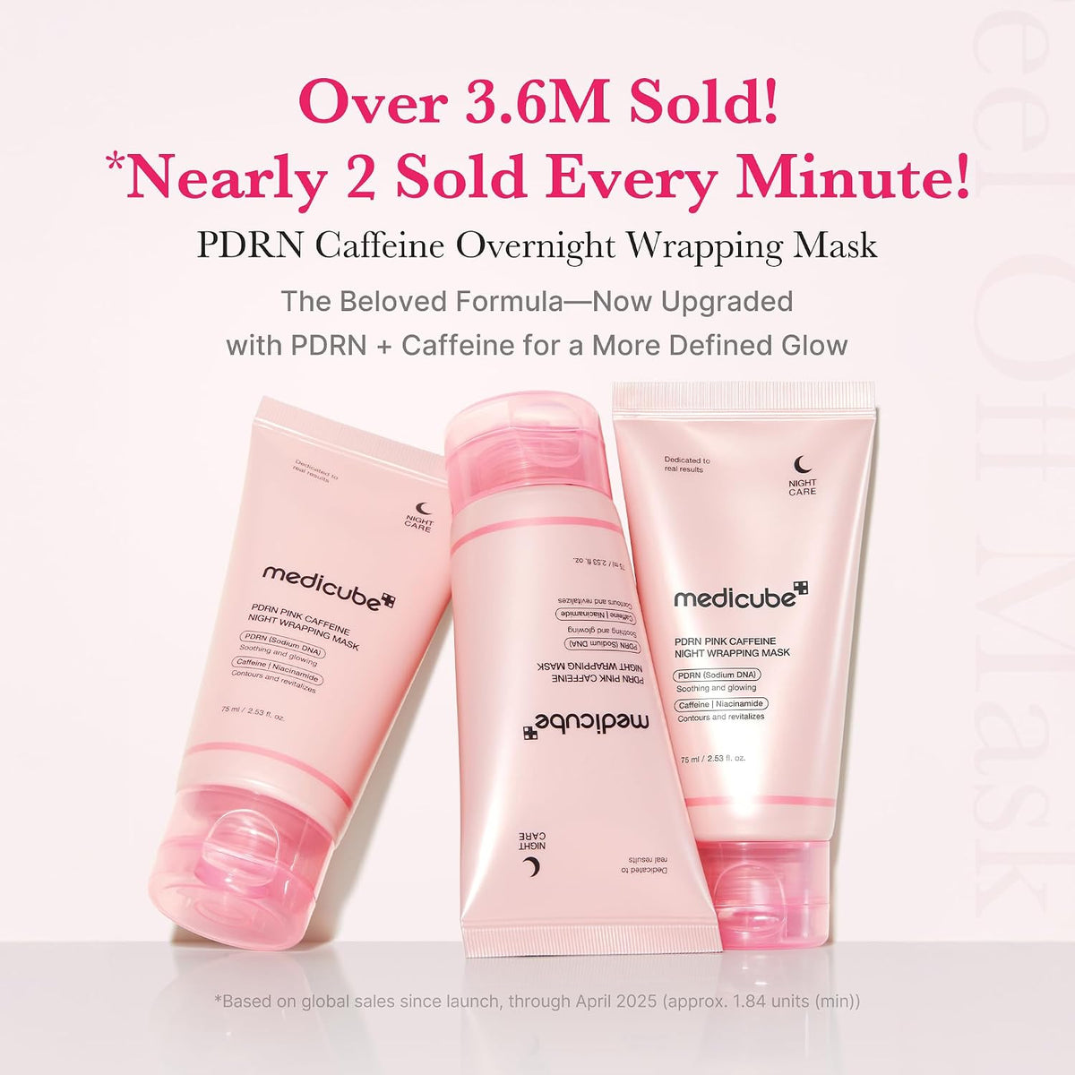medicube Wrapping Mask PDRN Caffeine - Overnight Peel Off Facial Mask (Pack of 2)