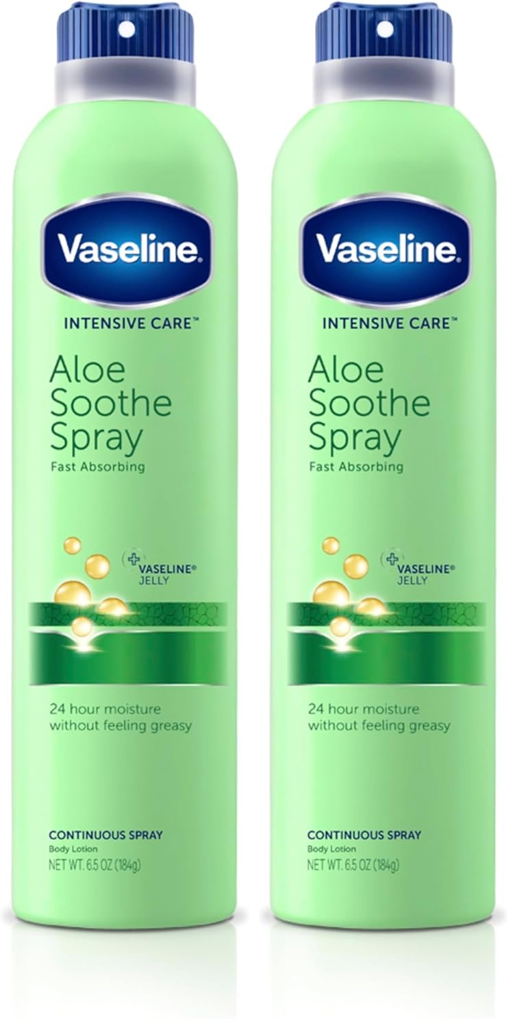 Vaseline Intensive Care Aloe Soothe Spray, 6.5 Oz (Pack of 2)