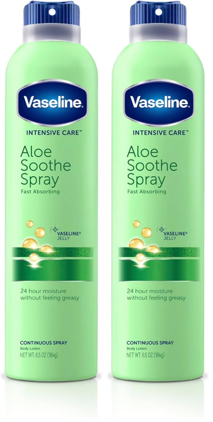 Vaseline Intensive Care Aloe Soothe Spray, 6.5 Oz (Pack of 2)