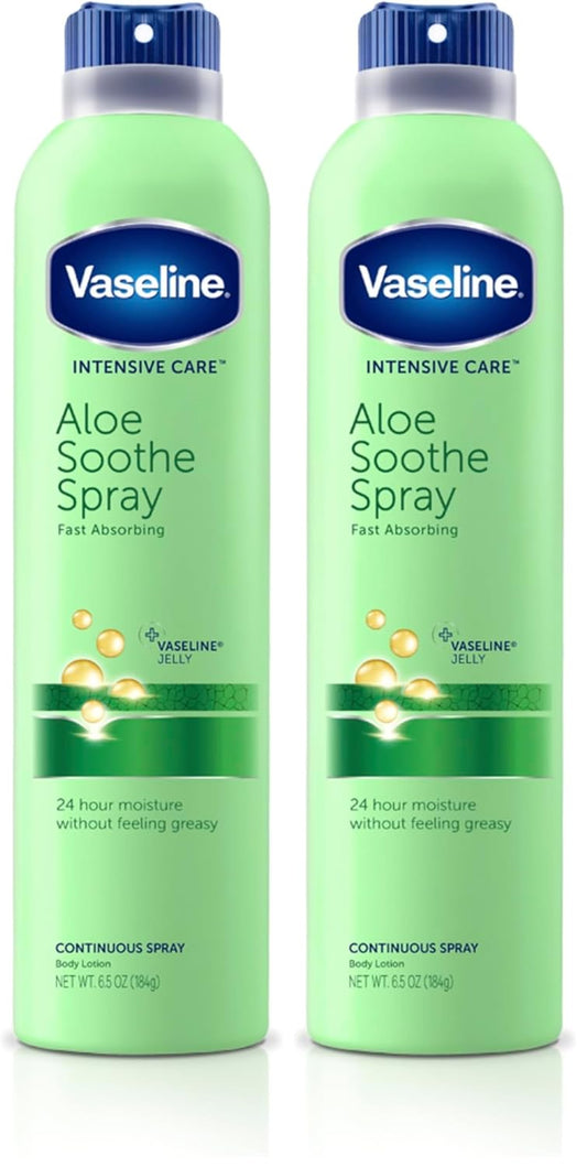 Vaseline Intensive Care Aloe Soothe Spray, 6.5 Oz (Pack of 2)