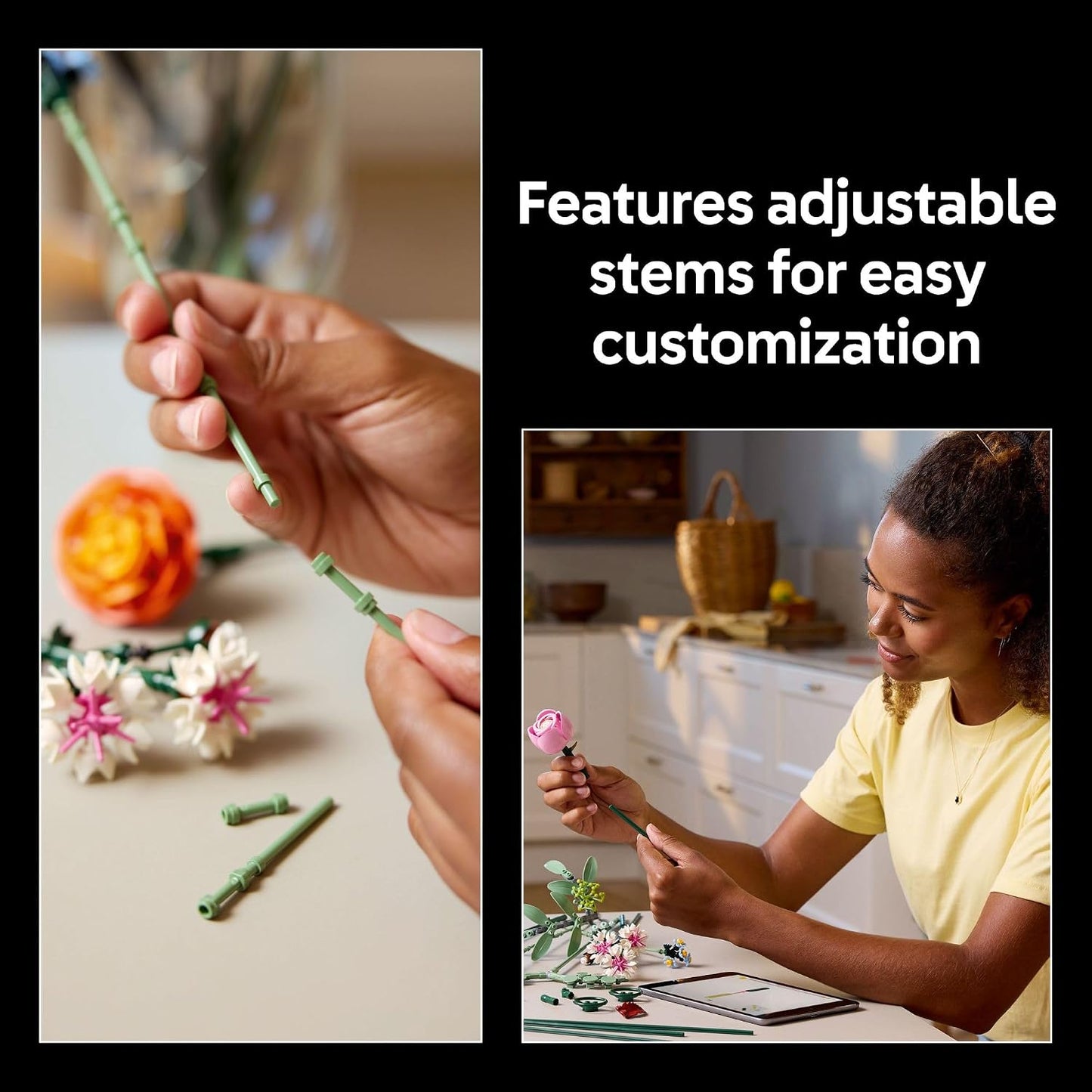 LEGO Botanicals Pretty Pink Flower Bouquet Building Set for Adults - Gifts for Birthdays - Artificial Flowers for Decor or Table Display - 10342