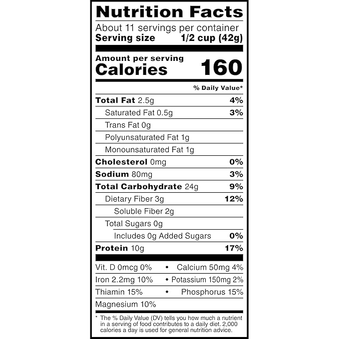 Quaker Protein Old Fashioned Rolled Oats, 10g Protein per Serving, Whole Grains, No Preservatives, No Artificial Flavors, 16 oz Bag (Pack of 3)