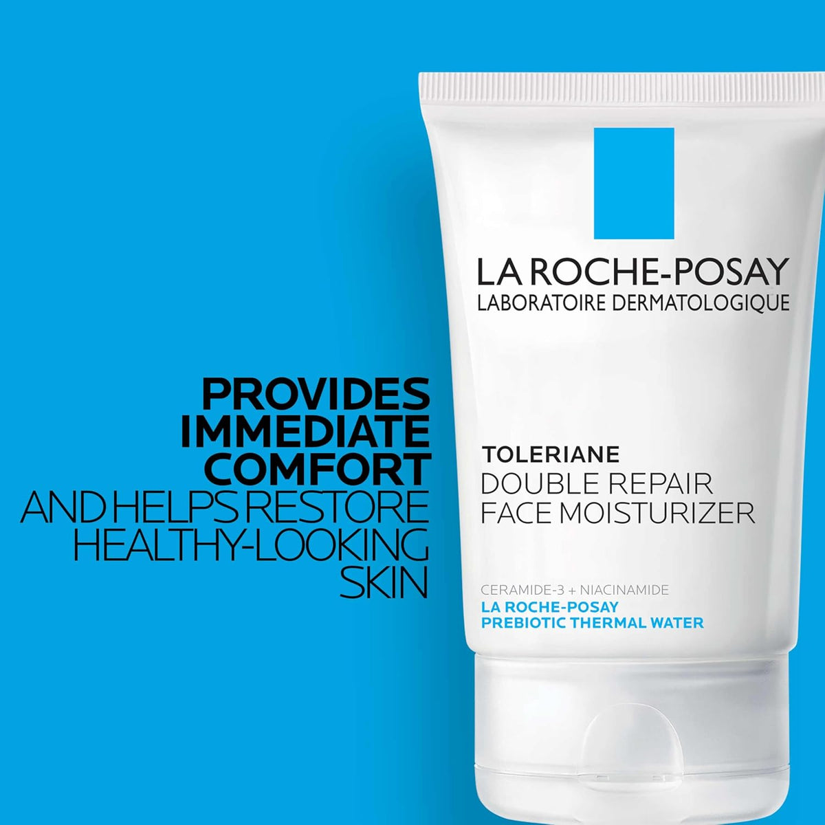 La Roche-Posay Toleriane Double Repair Face Moisturizer,Daily Moisturizer Face Cream with Ceramide and Niacinamide for All Skin Types,Oil Free,Fragrance Free,(Pack of 2)
