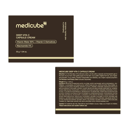 medicube Capsule Cream with Deep Vitamin C for Uneven Skin Tone & Texture
