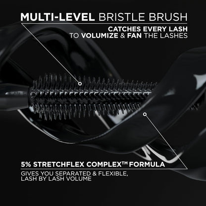 L'Oreal Paris Voluminous Panorama Mascara,Volumizing and Lengthening Mascara,Washable Longwear and Smudge Resistant Make Up,Black Brown,0.33 Fl Oz