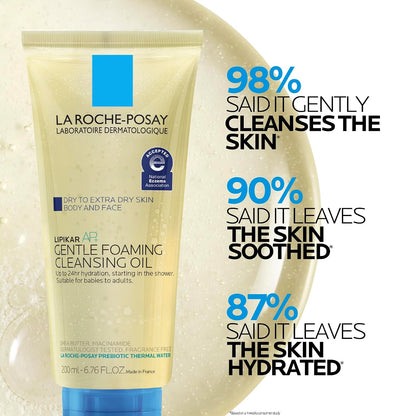 La Roche-Posay Lipikar AP+ Gentle Foaming Cleansing Oil, with Shea Butter