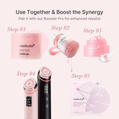 PDRN Cleanse and Prep Duo: Salmon DNA PDRN Pink Peptide Serum and PDRN Jelly to Foam Cleanser | Pink Duo for Cleansing and Glass Glow Skin | Korean Skin Care