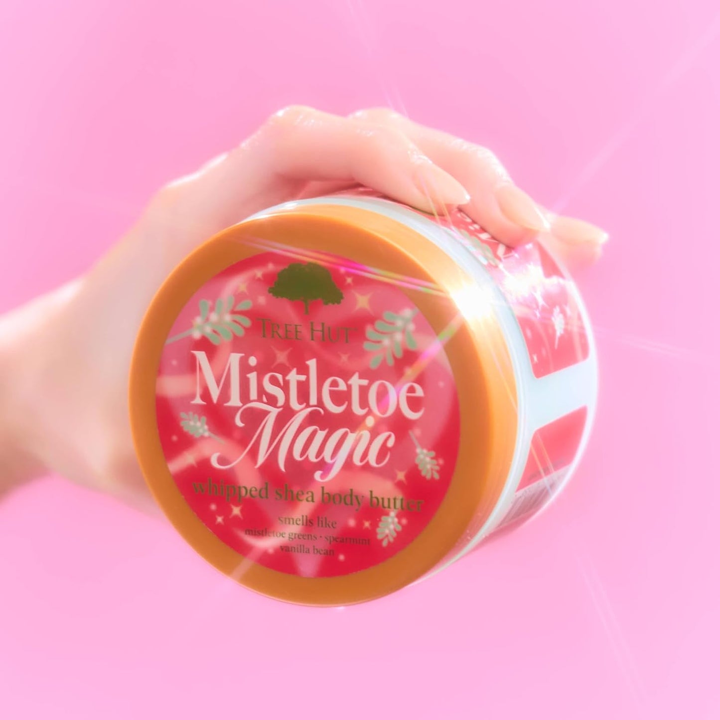 Tree Hut Mistletoe Magic Whipped Shea Body Butter, Long-lasting Hydration Leaves Skin Feeling Soft & Moisturized, Lightweight, Nourishing Essential Body Care, Limited Edition Holiday, 8.4 Fl Oz.