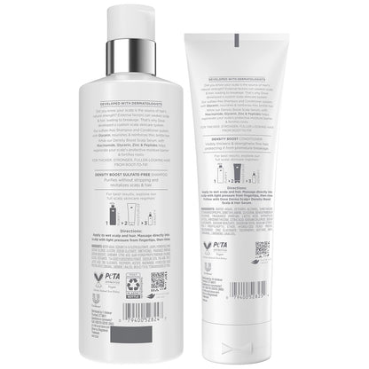 Dove Derma Scalp Thickening Shampoo and Conditioner – Density Boost with Niacinamide, Glycerin, Zinc & Peptides