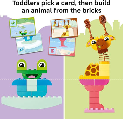 LEGO DUPLO Town Animal Building Game 10472 | Building Toys for Toddlers, Ages 3+, Sturdy Build for Pretend Play, Develops Fine Motor Skills, 94 pieces, Gift for Birthdays